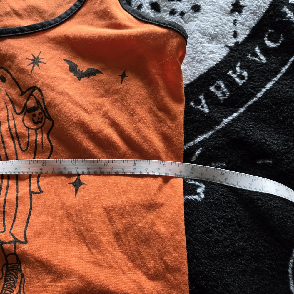 Vera's Eye Candy - Orange Ghost Graphic Tank Top - Picture 4 of 5